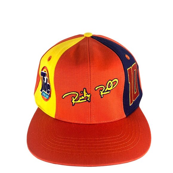 Vintage Snapback Hat Ricky Rudd Tide Racing NASCAR 10 Orange Baseball Cap - Picture 13 of 13